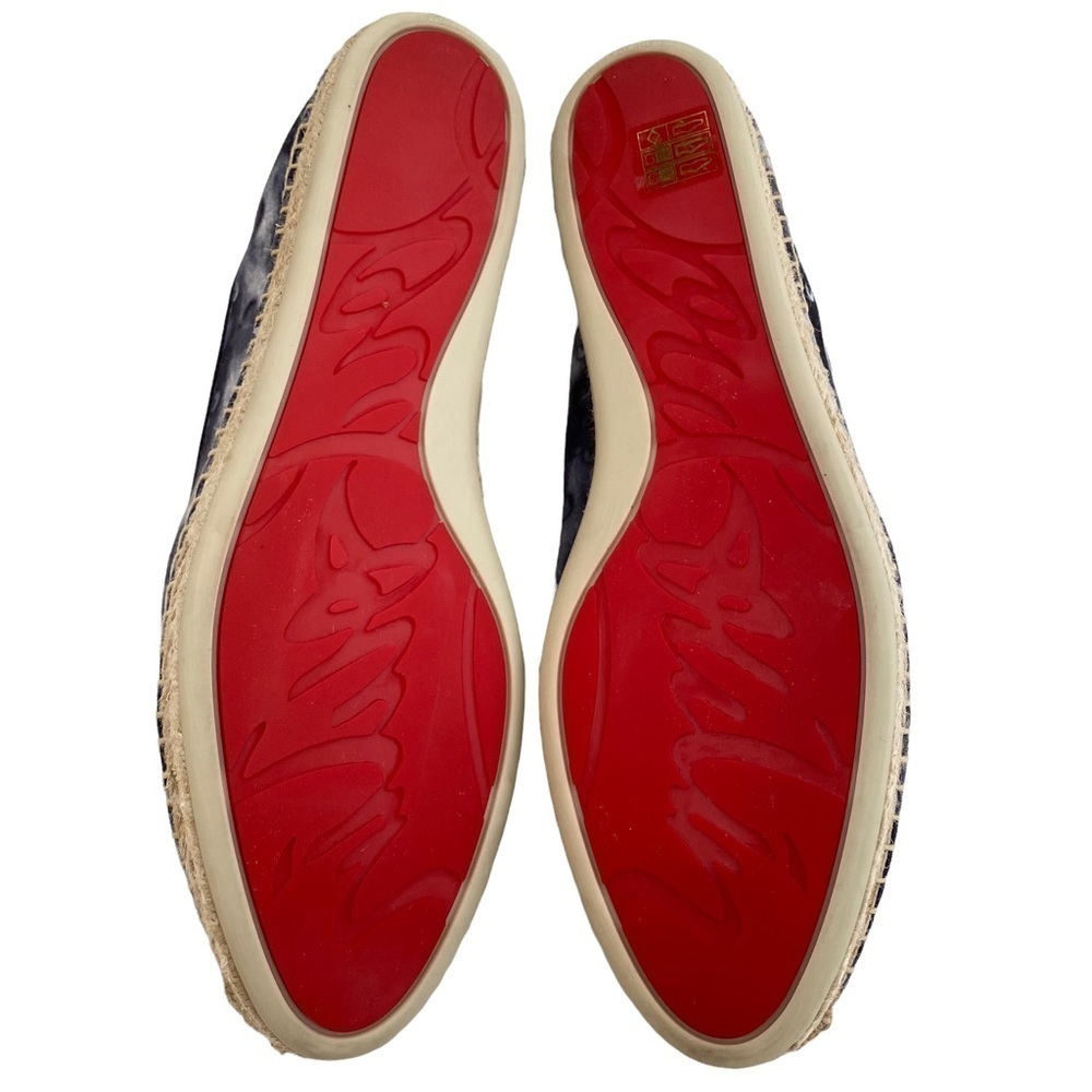 Christian Louboutin Nanou Orlanto Donna Flat Espadrilles Navy Sz 38 = 8 - Picture 12 of 16
